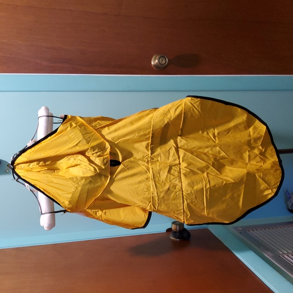 Dog Rain Coat with Hood N Reflective Stripes - Picture 2 of 7
